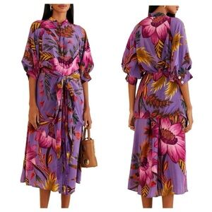 FARM Rio Maxi Flowers Purple Maxi Dress size M Medium NWT
